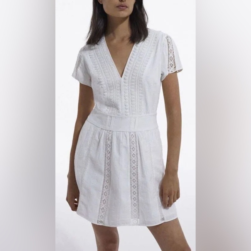 The Kooples White Lace Mini Dress 2